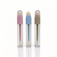 Choebe Nouveau Tube de brillant à lèvres vide en PETG 6 ml double usage avec applicateur éponge pour blush