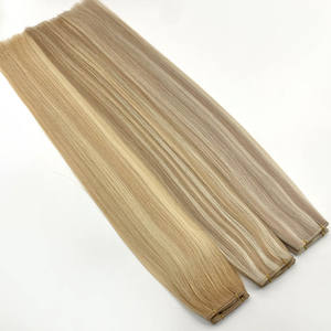 100% cheveux vierges couleur et longueur personnalisées 12-30 pouces tous les stocks peuvent envoyer immédiatement très invisible <span class=keywords><strong>prix</strong></span> de vente entier trame de génie - Product Image 3