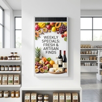 Afficheur publicitaire numérique solaire éco-responsable Ch-LCD couleur pleine 31,5 pouces avec panneau OPV auto-chargeant pour centre commercial