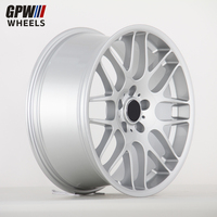Jantes GPW pour BMW E46 M3 CSL E36 E38 E39 F10 F30 5x120, 18 et 19 pouces, argentées, en alliage coulé, pour voitures de course