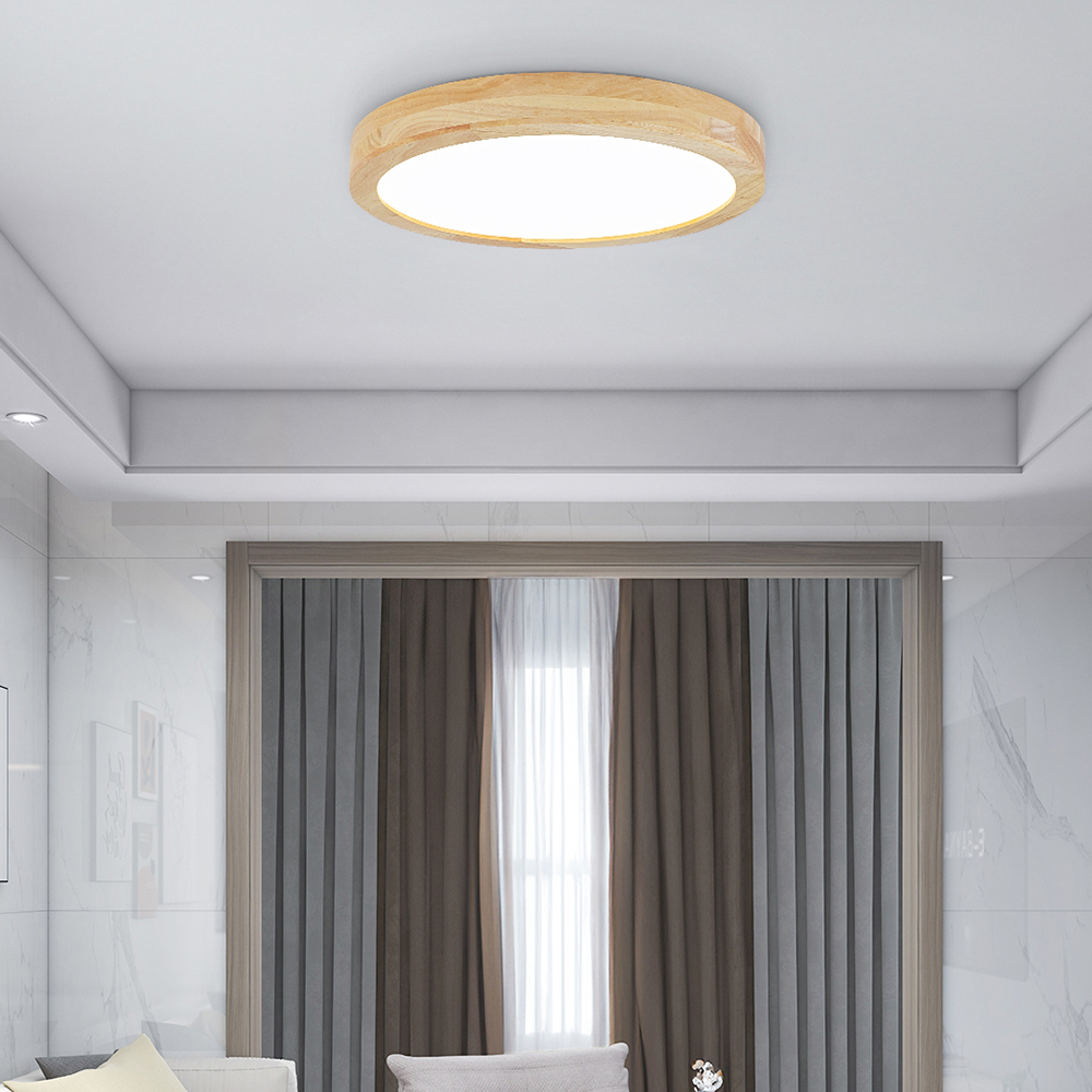 Modern Bedroom Ceiling Lights Round Ceiling Lamp for Indoor Home Lighting Lamp Indoor Ceil Wood Lamparas Para Sala