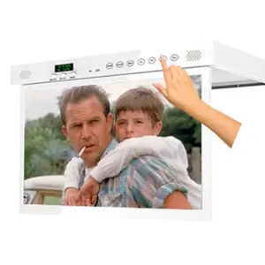 Flip למטה חכם מטבח טלוויזיה 15.6 "FHD דיגיטלי מסך טלוויזיה תחת ארון טלוויזיה למטבח