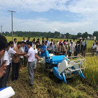 Mini Moissonneuse-batteuse automotrice sur chenilles à moteur diesel multifonctionnelle pour riz, blé et paddy