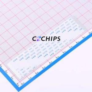 FFC-1.0-23-100-A-4-8 FFC Cable (Flexible Flat Cable) P=1mm Connector 23P 1mm 0.3mm Non-Inverting - Product Image 1