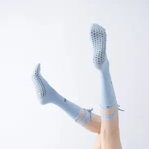 Women Slimming Legs Beauty Strappy Grip Anti Slip Dance Gym Yoga Pilates Socks