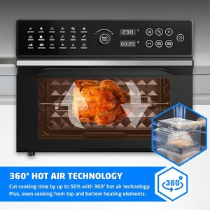 Appareils de cuisine Four à friteuse à air électrique 30L à convection avec fonction de cuisson, déshydratation et rôtisserie, comprenant 4 accessoires - Product Image 4