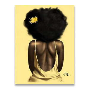 Arte africana ragazza nera ritratto di donna pittura su tela - Product Image 4