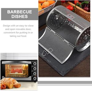 Cesta de asado giratoria de acero inoxidable para vegetales, cacahuetes y granos de café, ideal para barbacoa - ¡Gran oferta! - Product Image 6