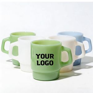 Wsy955 Custom Logo <b>Printed</b> Drinkware High Borosilicate Corporate Activity Business Gift Coffee Cup Glass Mug With Handle - Product Image 1