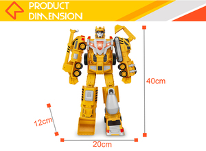 <span class=keywords><strong>Jouet</strong></span> de construction magnétique intelligent pour enfants, 5 en 1, voiture transformable en robot - Product Image 5