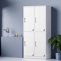 Armoire penderie industrielle en acier thermolaqué Armoire métallique autoportante verrouillable avec étagères réglables Gain de place