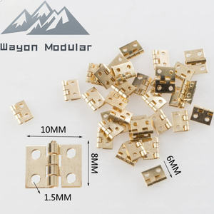 Wayon新款中式五金2部分超微型全黄铜工艺品小铰链小尺寸10 * 8毫米 - Product Image 5