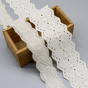 Elegant Cotton <strong>Lace</strong> Trim Edging - <strong>Soft</strong> &amp; Delicate <strong>Fabric</strong> <strong>Lace</strong> for Sewing, Crafts, and Apparel Decor - Product Image 1