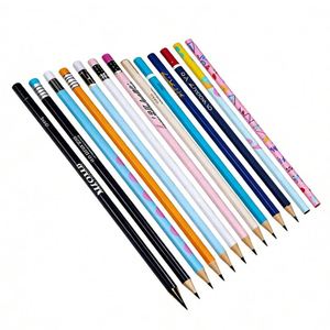 Lápices HB Multicolores Elegantes al por Mayor para Uso Escolar, Lápiz Promocional Triangular con Logotipo Personalizado, Diseño Gratuito, Lápices Estándar - Product Image 1