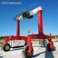 Grue à portique mobile électrique à pneus en caoutchouc durable de 10, 20 et 30 tonnes
