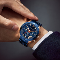 Montre à quartz pour homme Mini Focus 0416 2022, vente en gros, personnalisée, bracelet en acier inoxydable, étanche, chronographe, montre vintage pour affaires