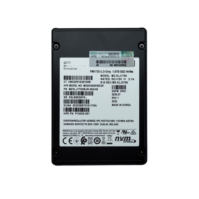 P22268-B21 1.6TB NVMe High Performance Mixed Use SFF (2.5in) SCN Universal Connect SSD P26414-001