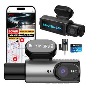 <span class=keywords><strong>Cam</strong></span>éra DVR de voiture 4K à double objectif avec enregistrement en boucle, WiFi, vision nocturne supérieure, <span class=keywords><strong>cam</strong></span>éra de tableau de bord avant/arrière, écran IPS grand format, garantie 1 an - Product Image 2