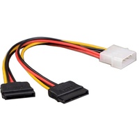 Cable adaptador de corriente SATA de 4 pines a doble 15 Pines de fábrica 2 en 1 IDE Cable IDE de blindaje trenzado de cobre puro