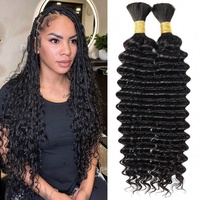Cheveux Humains Brésiliens Remy Non Traités Grade 8A Couleur Naturelle Sans Chute 100g Micro Tressage Double Trame en Vrac Sans Nœuds