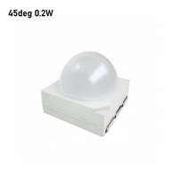 Puce LED SMD RGB 5050 avec lentille, tête sphérique 45°, diode SMD personnalisable, rouge 620-625nm, vert 520-530nm, bleu 465-470nm, 2.0-2.4V, émission directe