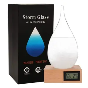 DIY globo di neve vetro vuoto con Base in legno fabbricazione su misura bottiglia di vetro di natale europeo cupola di vetro chiaro Murano Weathe