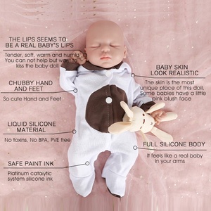 Muñecas Bebé <span class=keywords><strong>Reborn</strong></span> Realistas de 14 Pulgadas con <span class=keywords><strong>Ojos</strong></span> <span class=keywords><strong>Cerrados</strong></span> y Cuerpo Completo de Silicona - Product Image 4