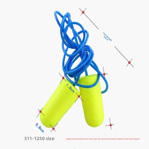 Tapones para los Oídos de Espuma de Silicona Amarilla con Cordón 3M 311-1250, Material PU, Desechables, Intrínsecamente Seguros, Protección <span class=keywords><strong>Auditiva</strong></span> para Dormir y Roncar - Product Image 1