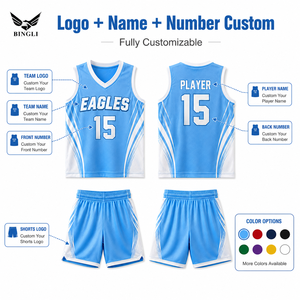 Ensemble d'uniformes de basketball personnalisés pour jeunes, respirant, sublimé, 100 % polyester, <span class=keywords><strong>maillot</strong></span> et short, logo équipe scolaire/club, MOQ 1, direct usine - Product Image 4