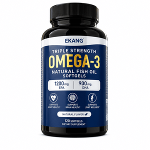 EKANG Triple Strength Omega-3 Fish Oil Softgels 1200mg EPA 900mg DHA Natural Flavor 120 Softgels Dietary <b>Supplement</b> - Product Image 1