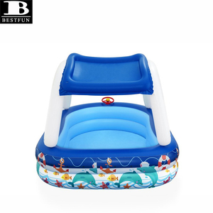 Piscina Inflable de PVC Reforzado con Techo y Toldo, Piscina Familiar Grande para Niños y Adultos, para Jardín - Product Image 2