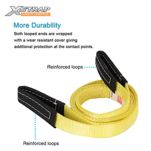 Factory Supply 6 Pack 1333LBS Color Code Textile Tape Lifting Slings Crane Flat Polyester Webbing Lift Belt Sling