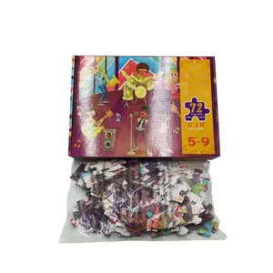 Custom Wholesale 72 Pieces Paper Cartoon Jigsaw Puzzles For Kids