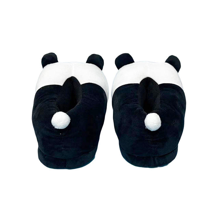 Cartoon Panda Fat slippers Winter Indoor Warm Couple Cute Plush Floor Shoes
