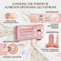 Ausreson OEM L-glutathion Liquide Réduit Anti-âge 1500mg Collagène Éclaircissant Supplément Liposomal Gouttes de L-glutathion