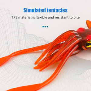 เหยื่อ<span class=keywords><strong>ปลา</strong></span>หมึก PVC เหยื่อ<span class=keywords><strong>ปลา</strong></span>นิ่มเทียมหลากสีสำหรับตกปลาชายหาดกลางแจ้ง เหยื่อตก<span class=keywords><strong>ปลา</strong></span>น้ำทะเล - Product Image 2