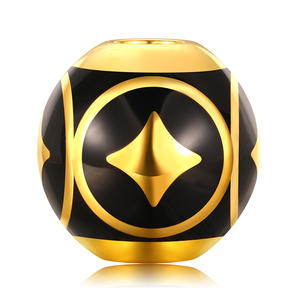 เครื่องประดับทองแท้24K สร้อยข้อมือประดับลูกปัดทองเทียนจูสีทองทองแท้ดีไซน์แฟชั่นขนาดใหญ่ - Product Image 3