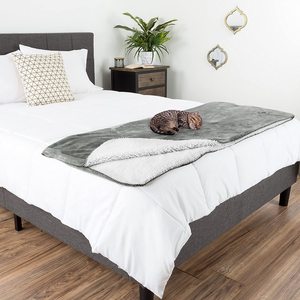 ผ้าเช็ดตัวดูดซับผ้ากำมะหยี่ขนแกะเชอร์ปาผ้าห่มสัตว์เลี้ยงกันน้ำซักได้3ชั้น - Product Image 3