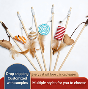 Juego de Juguetes para Gatos de Siete Piezas, Coloridos, de Material Azabu, con Diseño de Rayas, Juguete de Ejercicio, Ratón de Juguete, Antiaburrimiento, Interactivo para Mascotas - Product Image 3