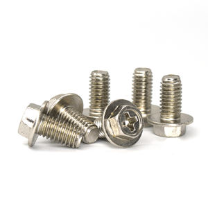 DIN6921 M4 M5 M6 M8 M10 <span class=keywords><strong>M12</strong></span> acero al carbono niquelado grado 8,8 tornillo de cabeza hexagonal de brida hexagonal de rosca completa - Product Image 4
