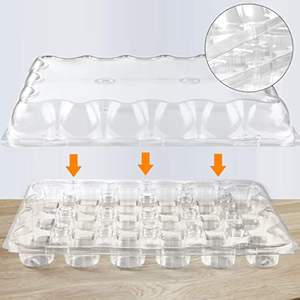 Rekabetçi fiyat kapaklı ambalaj şeffaf pet plastik kutular tutucular 24 cupcakes şeffaf plastik blister teşhir tepsisi tepsi - Product Image 2