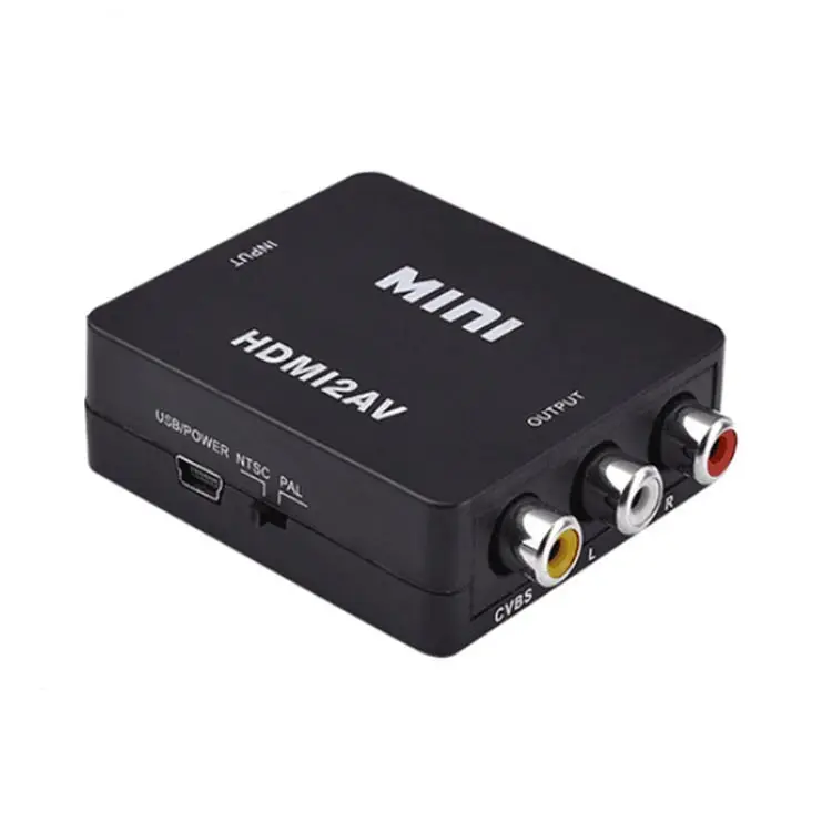 New Arrivals HDMI to AV Cable Mini HD 1080p Video & Audio Cable HDMI 2AV Convert 2 AV 3 CVBS Adapter HDMI to RCA Converter
