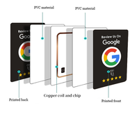 Tarjeta RFID con Código QR Programable para Redes Sociales, Tarjeta NFC para Reseñas de Google