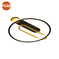 Prix de gros Plafonnier géométrique moderne Trois couleurs de lumière Salon Chambre Petit Plafonnier LED intelligent