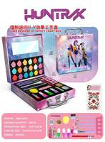 Ensemble de maquillage complet pour enfants K-POP avec trousse de maquillage, cadeau d'anniversaire pour enfant, jouet de beauté, trousse de maquillage pour filles