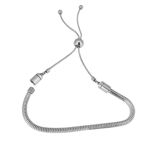 سوار نسائي بحلية من الفولاذ المقاوم للصدأ قابل للتعديل, سوار نسائي من الفولاذ المقاوم للصدأ بحلية على شكل ثعبان ، سوار نسائي بسلسلة من الفولاذ المقاوم للصدأ قابل للتعديل ، سوار نسائي على شكل سلسلة من الفولاذ المقاوم للصدأ - Product Image 5