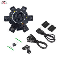 Projecteur matriciel professionnel MZX à six bras LED RGBW, 26 canaux DMX512, pour scène, DJ et éclairage de club