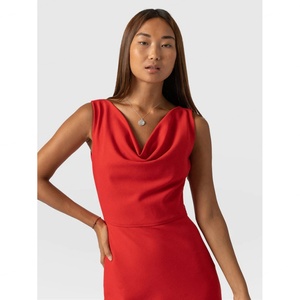 เดรสยาวแฟชั่นดีไซน์ใหม่ เซ็กซี่ ไร้แขน ทรงเข้ารูป ผ้าถัก ลายดอกไม้ สำหรับฤดูร้อน สไตล์ลำลอง สำหรับผู้หญิง - Product Image 4