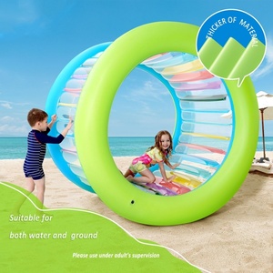 PVC <b>Inflatable</b> Rolling Wheel 73*65 Inch Multi Colors <b>for</b> Kids <b>Pool</b> Lake Backyard Lawn Active Outdoor Play - Product Image 5
