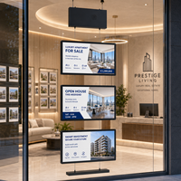 Immobilien-LCD-Fensterdisplay 3x21,5 Zoll Hochhelligkeitsbildschirm für Immobilienmakler-Geschäftsfenster